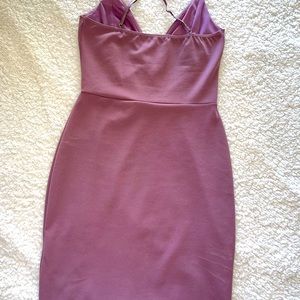 Plum colored mini dress